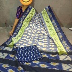 Pochampally Double Ikkat Mercerized Cotton Sarees -PRSM29038