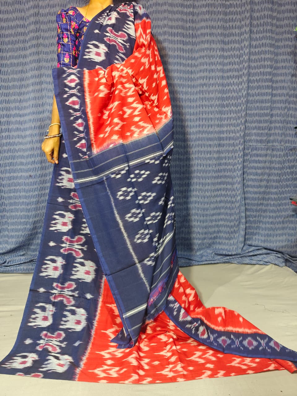 Pochampally Double Ikkat Mercerized Cotton Sarees -PRSM29040