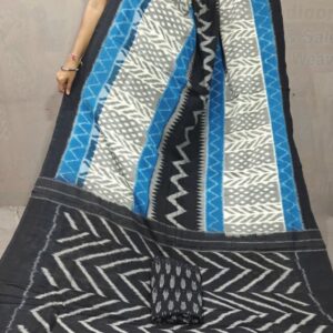 Pochampally Double Ikkat Mercerized Cotton Sarees -PRSM29044
