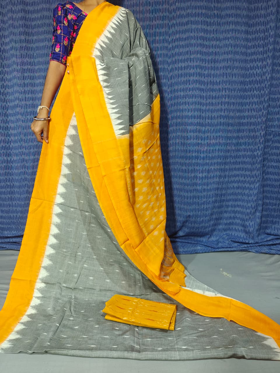 Pochampally Double Ikkat Mercerized Cotton Sarees -PRSM29050