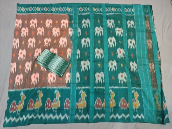 Pochampally Double Ikkat Mercerized Cotton Sarees -PRSM29055