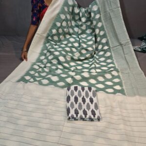 Pochampally Double Ikkat Mercerized Cotton Sarees -PRSM29060