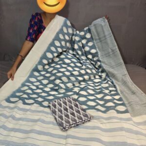 Pochampally Double Ikkat Mercerized Cotton Sarees -PRSM29061