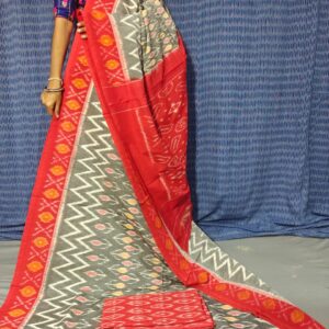 Pochampally Double Ikkat Mercerized Cotton Sarees -PRSM29064