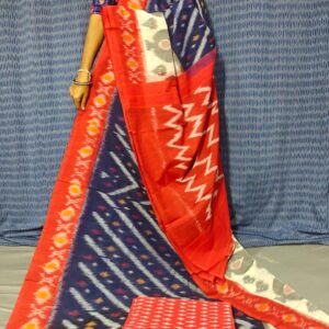 Pochampally Double Ikkat Mercerized Cotton Sarees -PRSM29066