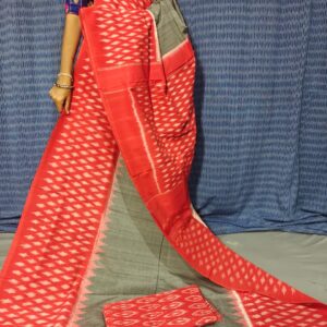 Pochampally Double Ikkat Mercerized Cotton Sarees -PRSM29067