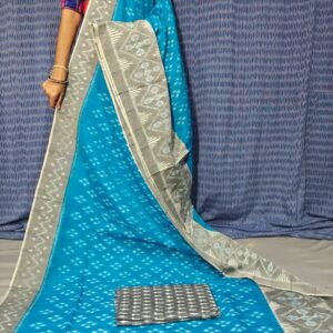 Pochampally Double Ikkat Mercerized Cotton Sarees -PRSM29072