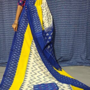 Pochampally Double Ikkat Mercerized Cotton Sarees -PRSM29074