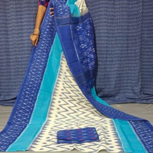 Pochampally Double Ikkat Mercerized Cotton Sarees -PRSM29077