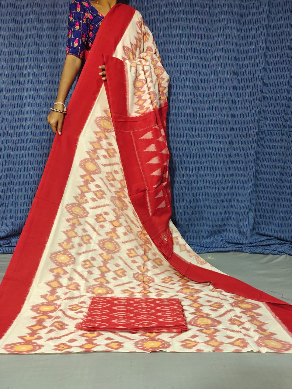 Pochampally Double Ikkat Mercerized Cotton Sarees -PRSM29078