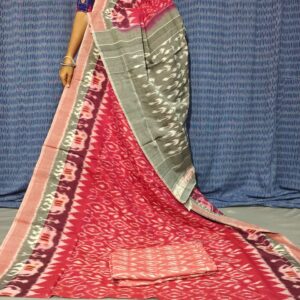 Pochampally Double Ikkat Mercerized Cotton Sarees -PRSM29079