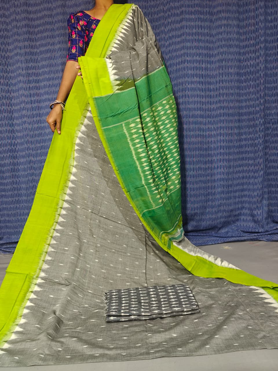 Pochampally Double Ikkat Mercerized Cotton Sarees -PRSM29080