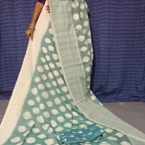 Pochampally Double Ikkat Mercerized Cotton Sarees -PRSM29083