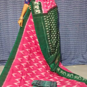 Pochampally Double Ikkat Mercerized Cotton Sarees -PRSM29085
