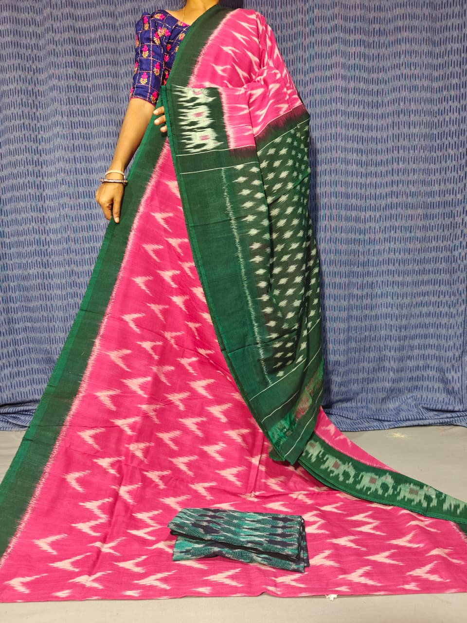 Pochampally Double Ikkat Mercerized Cotton Sarees -PRSM29085