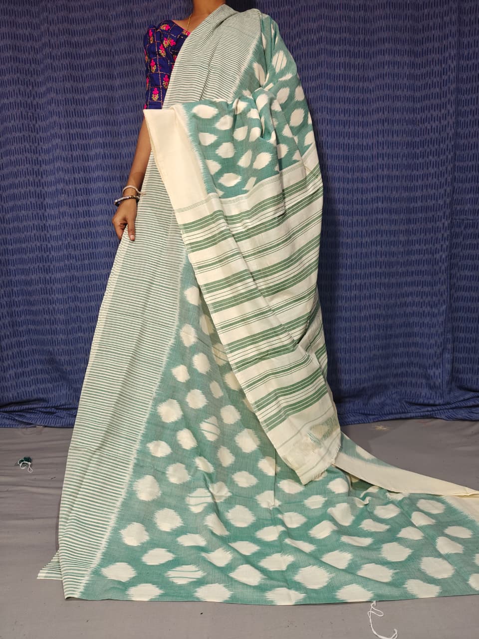 Pochampally Double Ikkat Mercerized Cotton Sarees -PRSM29086