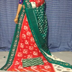 Pochampally Double Ikkat Mercerized Cotton Sarees -PRSM29088