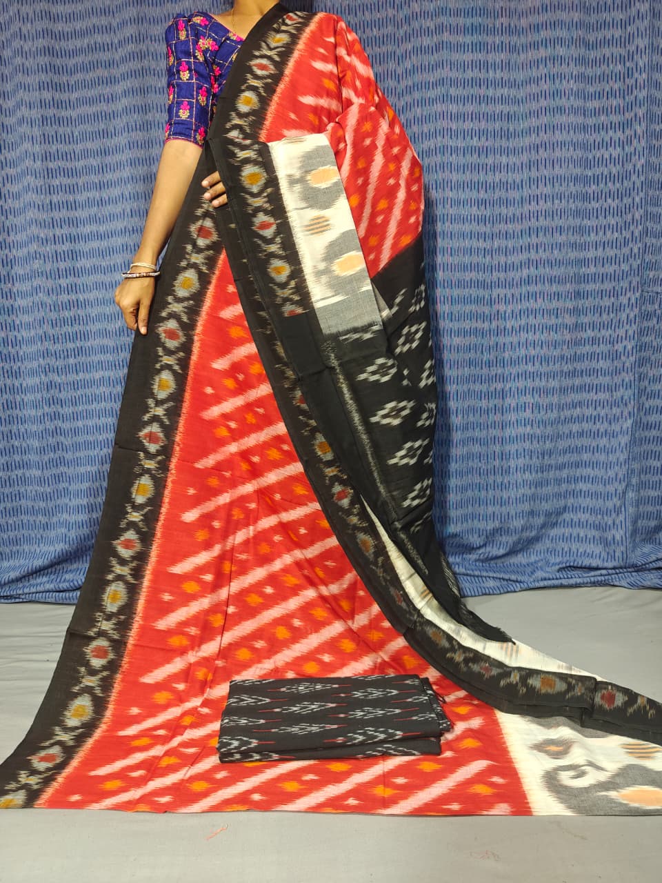 Pochampally Double Ikkat Mercerized Cotton Sarees -PRSM29009