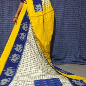 Pochampally Double Ikkat Mercerized Cotton Sarees -PRSM29090