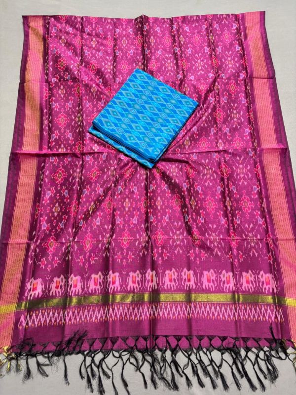 Pochampally Ikkat Sico Silk Suits, Pochampally Silk Cotton dress materials, Handloom Salwar suits