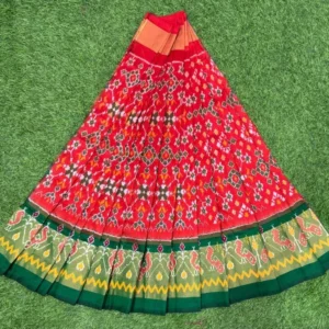 Pochampally Ikkat Silk pavada, Handloom Silk Lehengas, pochampally silk lehenga, Silk Pavada free size, ikkat pattu lehengas