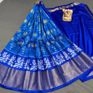 Pochampally Ikkat Silk Lehengas, Handloom Silk Lehengas, Ikkat Pavada, Silk Pavada free size, ikkat pattu lehengas