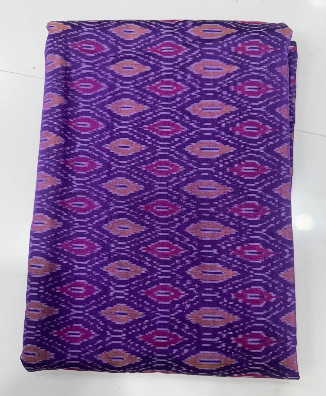 Ikkat Pochampally Lehengas - Handloom Silk Lehenga with blouse Unstitched - SRL75004