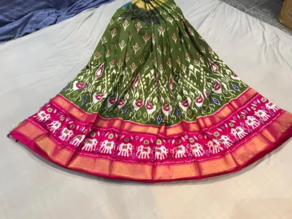 Pochampally Silk Lehenga MEDUIM SIZE with blouse -PRS450020