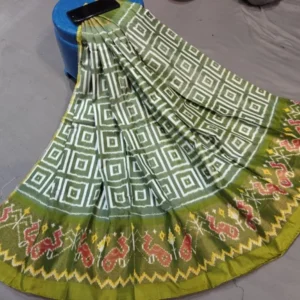Pochampally Silk Lehenga MEDUIM SIZE with blouse -PRS45004