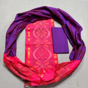 Ikkat Pochampally Handloom Silk Mix Ethnic Dress Material -SSMD001
