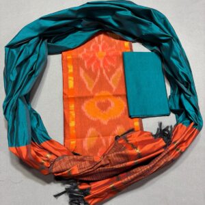 Ikkat Pochampally Handloom Silk Mix Ethnic Dress Material -SSMD0012