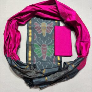 Ikkat Pochampally Handloom Silk Mix Ethnic Dress Material -SSMD0013