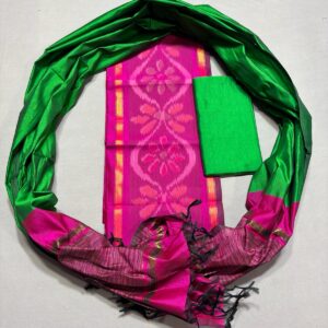 Ikkat Pochampally Handloom Silk Mix Ethnic Dress Material -SSMD0015