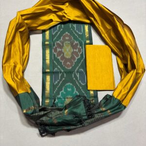 Ikkat Pochampally Handloom Silk Mix Ethnic Dress Material -SSMD002