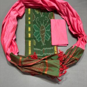 Ikkat Pochampally Handloom Silk Mix Ethnic Dress Material -SSMD0025