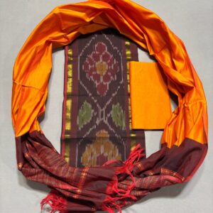 Ikkat Pochampally Handloom Silk Mix Ethnic Dress Material -SSMD003