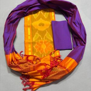 Ikkat Pochampally Handloom Silk Mix Ethnic Dress Material -SSMD0030