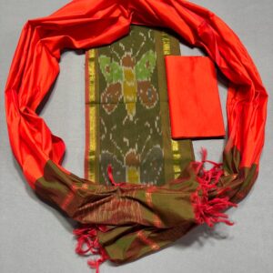 Ikkat Pochampally Handloom Silk Mix Ethnic Dress Material -SSMD0033