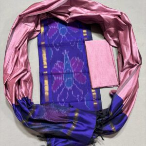 Ikkat Pochampally Handloom Silk Mix Ethnic Dress Material -SSMD0034