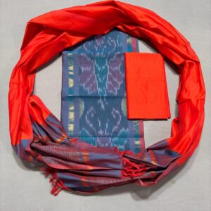 Ikkat Pochampally Handloom Silk Mix Ethnic Dress Material -SSMD0035