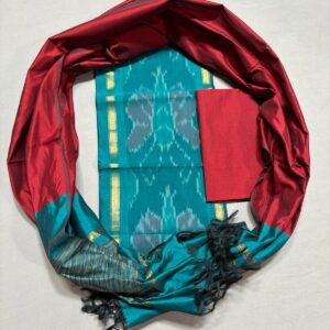 Ikkat Pochampally Handloom Silk Mix Ethnic Dress Material -SSMD0036