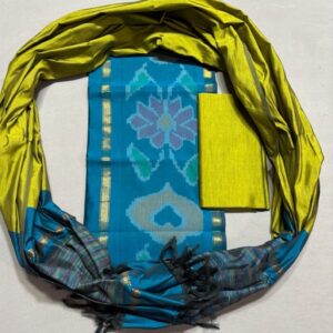 Ikkat Pochampally Handloom Silk Mix Ethnic Dress Material -SSMD0037