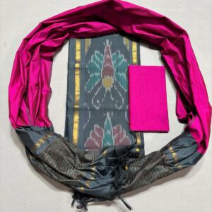 Ikkat Pochampally Handloom Silk Mix Ethnic Dress Material -SSMD0038