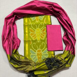 Ikkat Pochampally Handloom Silk Mix Ethnic Dress Material -SSMD0039