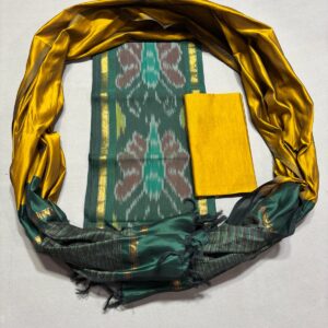 Ikkat Pochampally Handloom Silk Mix Ethnic Dress Material -SSMD004