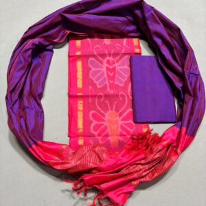 Ikkat Pochampally Handloom Silk Mix Ethnic Dress Material -SSMD0043
