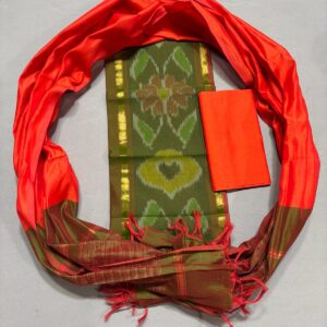 Ikkat Pochampally Handloom Silk Mix Ethnic Dress Material -SSMD0045