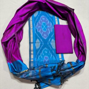 Ikkat Pochampally Handloom Silk Mix Ethnic Dress Material -SSMD0046