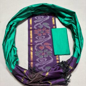 Ikkat Pochampally Handloom Silk Mix Ethnic Dress Material -SSMD0047