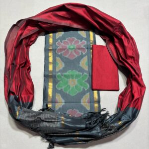 Ikkat Pochampally Handloom Silk Mix Ethnic Dress Material -SSMD006